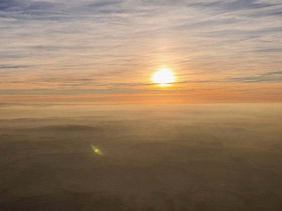 Inversion über dem Erzgebirge