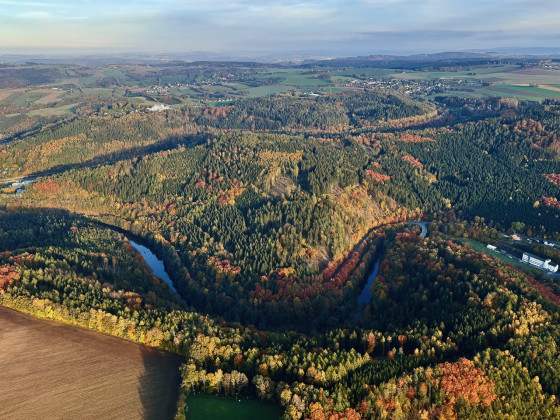 Erzgebirgischer Herbst von oben - Zschopautal