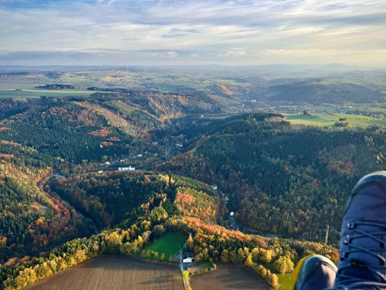 Erzgebirgischer Herbst von oben - Zschopautal