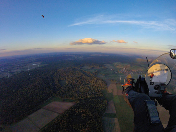 Abendflug Richtung Lauterbach