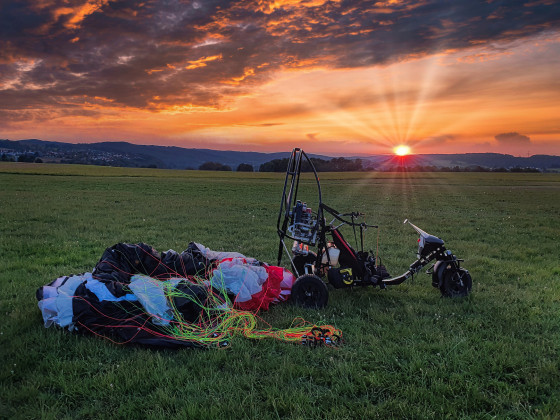 Gelandet kurz vor Sunset