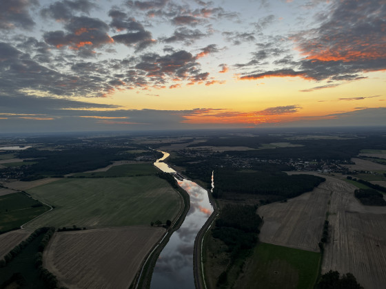 Natur Elbe Sonnenaufgang 4 Stunden Flug