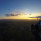 Sunsetflug Alsfeld der Abendsonne entgegen