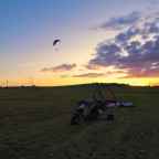Landung Alsfeld im Sonnenuntergang